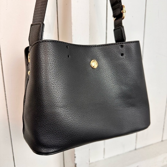 NEW Vegan Pebble Leather Mini Bucket Crossbody Like Dreams Multi Use Thick Strap - Picture 6 of 12